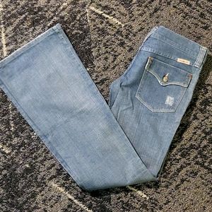 Premium Brand Frankie B Low Rise Flare Jean, Size 6, New